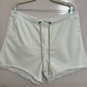 NWT Aerie White Tiewaist Casual Vacation Shorts Size XL